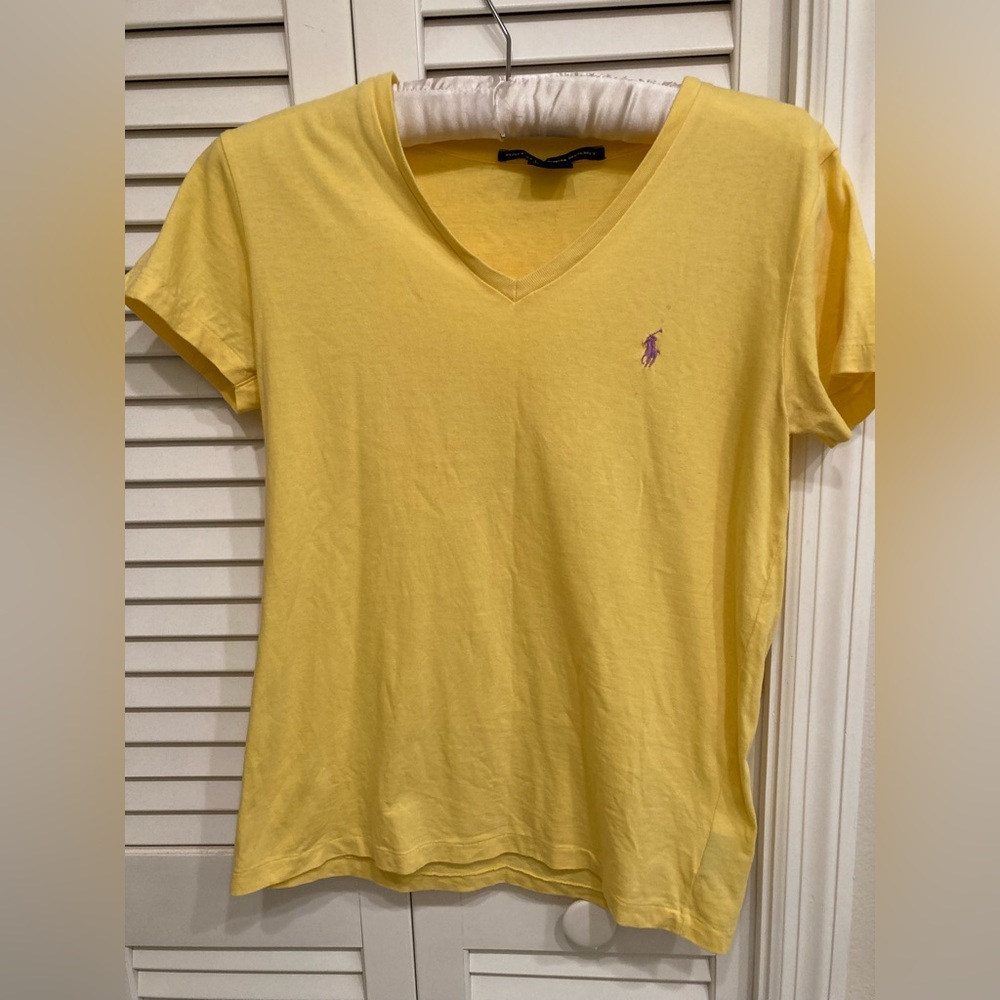Ralph Lauren Sport size small Cotton Yellow short  sleeve